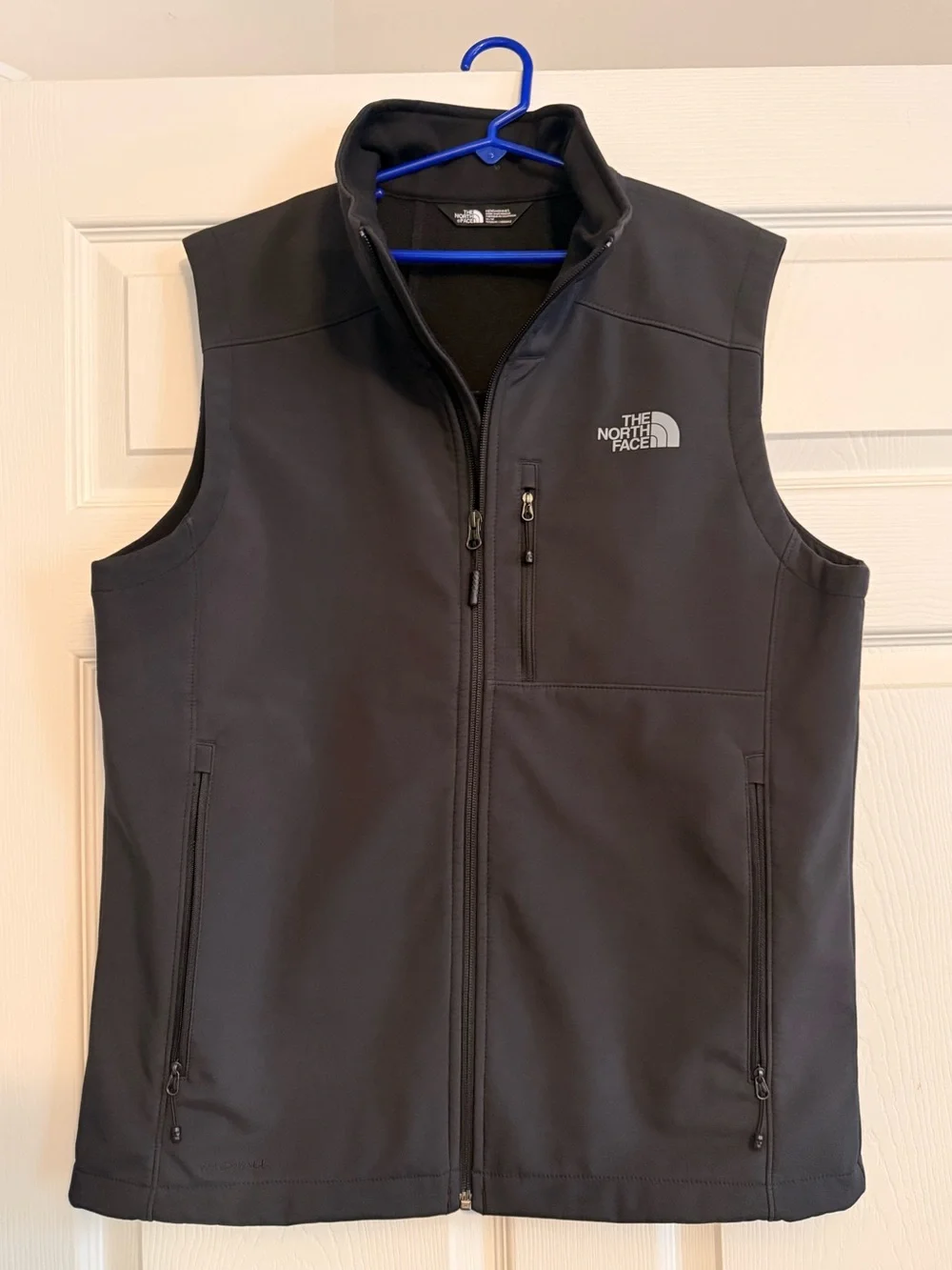 The North Face Men's Black Softshell Vest with Zip Pockets